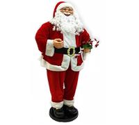 Babbo Natale rosso grande con Sensore di Movimento musicale Gigante alto 150 cm Decorazione Natalizia Negozi e Casa Ideale per Addobbo Vetrine e Ingresso