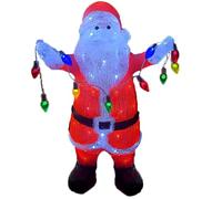Babbo Natale rosso H 60 luminoso Illuminato con 80 luci led per Interno Esterno Decorazione Natalizia casa giardino eventi