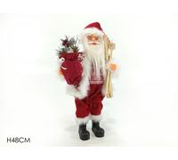 BABBO NATALE ROSSO SANTA CLAUS SACCO REGALI NATALE 48 CM