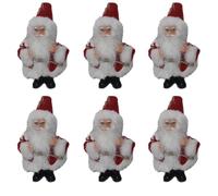 Babbo natale rosso set da 6 decorazioni addobbi natalizie per albero di natale 1