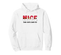 Babbo Natale Sarcastico Divertente con Scritta Nice But Don't Push It Felpa con Cappuccio