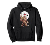 Babbo Natale Sasquatch Slitta Lunare Felpa con Cappuccio