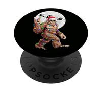 Babbo Natale Sasquatch Slitta Lunare PopSockets PopGrip Adesivo