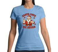 Babbo Natale Says Sei Sette 6-7 - T-Shirt - Meme Brainrot Divertente 6