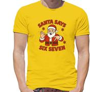 Babbo Natale Says Sei Sette 6-7 - T-Shirt - Meme Brainrot Divertente 6 7