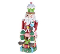 Babbo Natale Schiaccianoci 26 cm in Resina