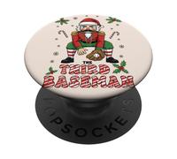 Babbo Natale Schiaccianoci Il Terzo Baseman Natale PopSockets PopGrip Adesivo