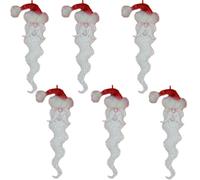 Babbo natale set da 6 per decorazioni addobbi natalizie albero di natale 33 cm i