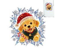 Babbo Natale si aggrappa Natale riutilizzabile statico di neve | Effetto illusione brillante cattura la luce, riutilizzabile ogni stagione, per soggiorno, ingresso, ristorante, bar
