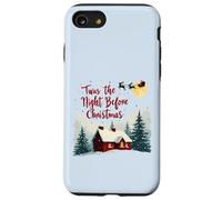 Babbo Natale sopra la cabina innevata scena della vigilia di Natale Custodia per iPhone SE (2020) / 7/8