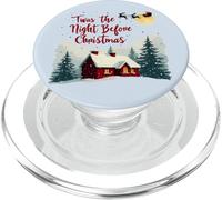 Babbo Natale sopra la cabina innevata scena della vigilia di Natale PopSockets PopGrip per MagSafe