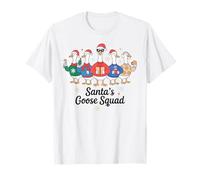 Babbo Natale Squadra Silly Christmas Goose Divertente Uomini Donne Bambini Natale Maglietta