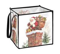 Babbo Natale sta arrampicando giù il camino contenitore per la fornitura di fogli scatola di immagazzinaggio 33x13x13 in