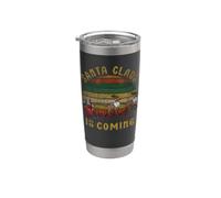 Babbo Natale sta arrivando Babbo Natale Bicchiere termico in acciaio inox doppia parete