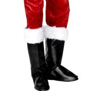 Babbo Natale Stivale Copri Nero da Uomo Travestimento Completo Accessorio