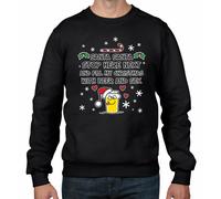 Babbo Natale Stop Here Next Divertente Natale Uomo Felpa Maglione