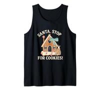 Babbo Natale Stop Qui Cookie Gingerbread Design per Le Canotta