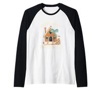 Babbo Natale Stop Qui Cookie Gingerbread Design per Le Maglia con Maniche Raglan