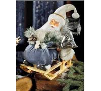 BABBO NATALE SU SLITTA CON CIOCCOLATINI LINDOR 130 GR