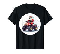Babbo Natale su Un Quad Diffusione Vacanze sorrisi Maglietta