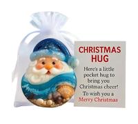 Babbo Natale Tascabile | Ciondolo in Acrilico di Babbo Natale con Cartolina | Ornamento Natalizio,Per Bomboniera, Zaino, Auto, Specchietto Retrovisore, Regali Per Calza, Bambini, Amici,