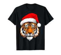 Babbo Natale Tigre Maglietta con Stampa Grafica Economica
