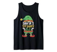 Babbo Natale Top Gamer Elf Controller Gaming Natale Canotta