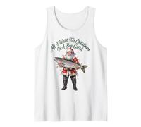 Babbo Natale Tutto ciò Che Voglio per Natale è Un Big Catch Fishing Xmas Canotta