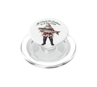 Babbo Natale tutto ciò che voglio per Natale è un Big Catch Fishing XMas PopSockets PopGrip per MagSafe