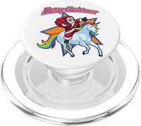 Babbo Natale unicorno per ragazze donne Natale Merry Christmas PopSockets PopGrip per MagSafe
