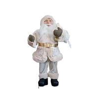 Babbo Natale Vestito panna ed Oro h 60 cm Decorazione Natale