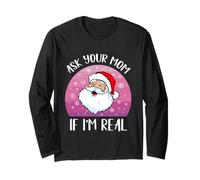 Babbo Natale Vintage Chiedi a Tua Madre se Sono Vere Donne Ragazze Maglia a Manica