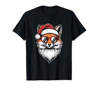 Babbo Natale Volpe con Occhiali da Sole Fresco Natale Maglietta