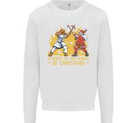 Babbo Natale Vs Contro Gesù Divertente Natale Bambini Felpa Maglione