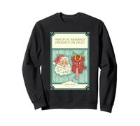 Babbo Natale vs Krampus Cattivo o Bello (Grafica Natalizia) Felpa