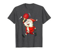 Babbo Ping-Pong Natale Carino Ping-Pong X-mas Pigiama Maglietta, Uomo, Grigio Scuro, S