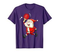 Babbo Ping-Pong Natale Carino Ping-Pong X-mas Pigiama Maglietta, Uomo, Viola, XL