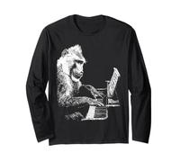 Babbuino Che Suona Il Piano Animale Pianista Musicista Maglia a Manica