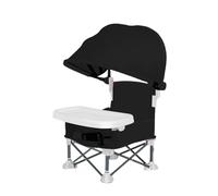 Babby Dining Chair - Primme Qualiity Seatings, Sun Canopy Smmooth Surrfaces Highchairs, Foldable Metal Durrable Impactt Trays, Compact Portable Todler Feeding Gears - For Outdoors Picnic Campings