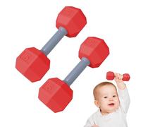 Babe Fitness Rattle - 2 sonagli leggeri con manubri, supporto per il gioco coinvolgente, giocattolo sensoriale per esercizi divertenti, design morbido e sicuro, sviluppo 'apprendimento precoce