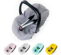 BABEES Rivestimento estivo per ovetto, Fodera estiva, Fodera prottetiva seggioliono auto, universale per ovetto, 100% cotone, di spugna, Idoneo per ovetto, Copriovetto, Copriovetto Estivo