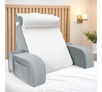 Babenest Cuscino da lettura grande con cuscino cervicale rimovibile e bracciolo, cuscino ergonomico per la schiena, con cuneo e borsa, cuscino per lettura, giocare, guardare la TV, per letto e divano