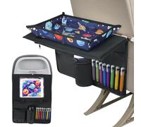 Babenest Vassoio da viaggio per bambini con supporto per tablet, elementi essenziali per aerei, vassoio da viaggio con tasche, indispensabile per viaggi in treno e forniture per volare (blu cielo