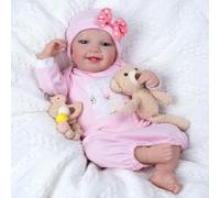 BABESIDE Bambino Rinato Realistiche Bambino Bambola da 20 pollici con Corpo Morbido e Vita Reale Bambola Neonata Ragazza Bella Sveglia con Scatola Regalo per Bambini, Compleanno e Collezione,rosa