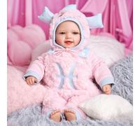 BABESIDE Bambola Bambina 17 Pollici - Realistico Bambole Ragazza Corpo in Cotone - Giocattolo Bambolotto Neonato per Bambine Piccole
