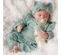 BABESIDE Bambole Reborn-Baby Bambina 17 Pollici Realistiche Bambole Neonati che Dormono Vita Reale Neonato Occhi Chiusi Morbido Corpo in Tessuto Testa in Vinile Dipinta a Mano con Set Regalo