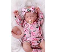 BABESIDE Bambole Reborn Realistica 20 Pollici Neonata che Dorme | Corpo in Morbido Tessuto, con Accessori, Occhi Chiusi,Per Bambini dai 3 Anni in su, Da Collezione