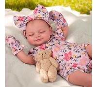 BABESIDE Reborn Femmina - 17 pollici vero bambino che si sente realistico - Bambole neonate, sorriso, bambole addormentate, ragazze, fatte a mano, bambole realistiche