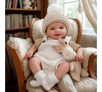BABESIDE Rinato Bambino Bambole 17 pollici Mia Rinato Bambino Bambola Realistiche Ragazza con Corpo Morbido e Carino Dolce Sorriso Baby per la Vita Reale Dolls Realistiche Dettagli