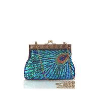 BABEYOND 1920s Flapper Peacock - Pochette vintage Gatsby Sequined Evening, Stile 2, taglia unica